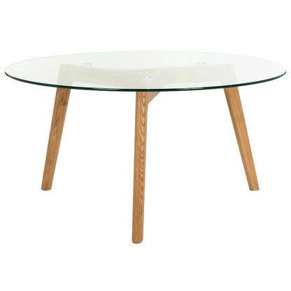SAFAVIEH Rachelle Mid-Century Round Glass Coffee Table - 35.4 x 35.4 x 17.7 - 35Wx35Dx18H