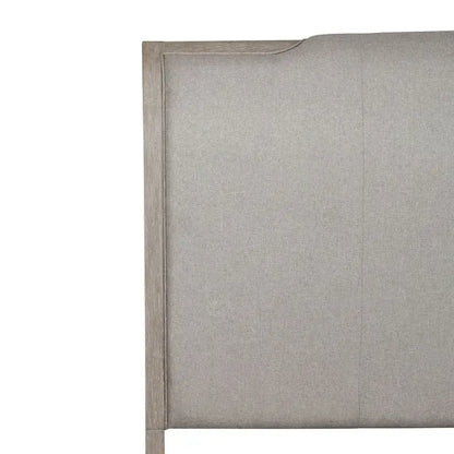 Belmar Washed Taupe & Silver Champagne King Upholstered Bed