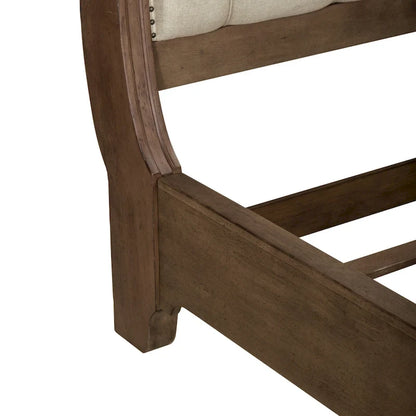 Americana Farmhouse Sleigh Bed, Dresser and Mirror Bedroom Set
