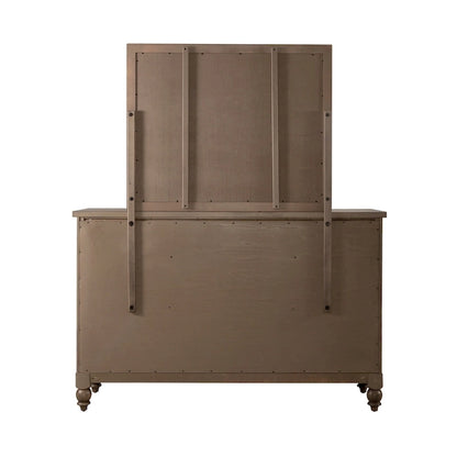 Americana Farmhouse Sleigh Bed, Dresser and Mirror Bedroom Set