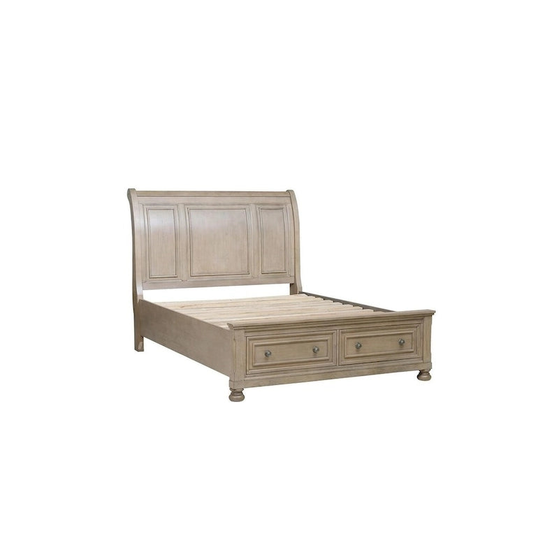 Donald 3 Piece Gray Modern Sleigh Storage Platform Bedroom Set