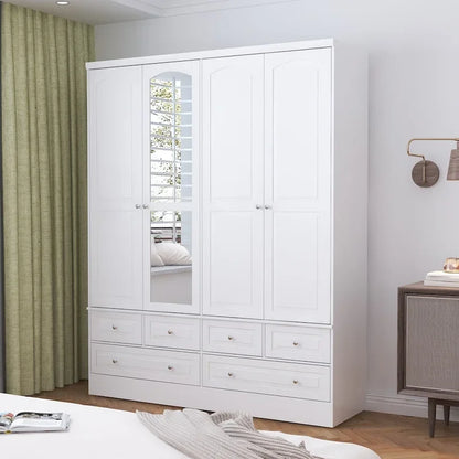 78.7H Combo Twin Wardrobe Set Elegance Meets Utility Armoires Closet