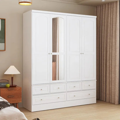 78.7H Combo Twin Wardrobe Set Elegance Meets Utility Armoires Closet