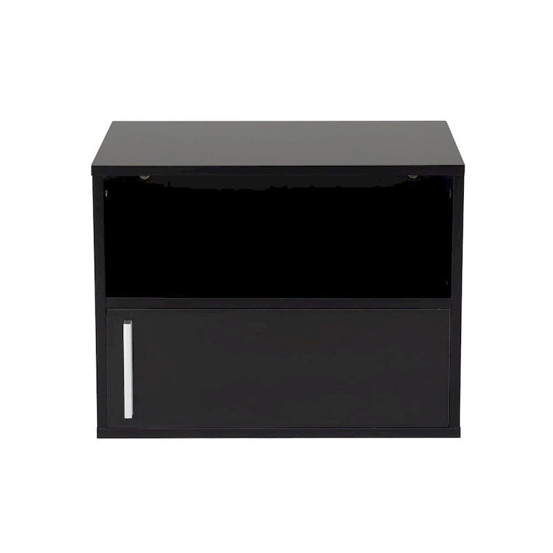 Wall-Mounted Wood Nightstand with Swing Door (Set of 2)