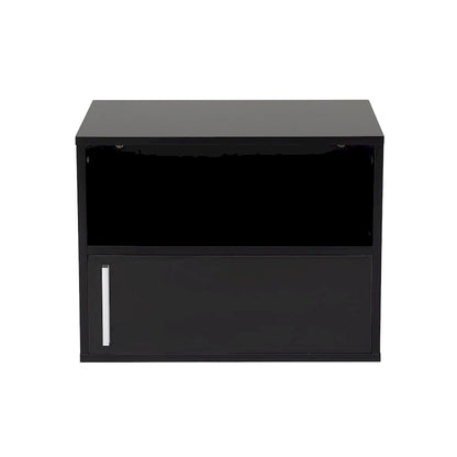 Wall-Mounted Wood Nightstand with Swing Door (Set of 2)