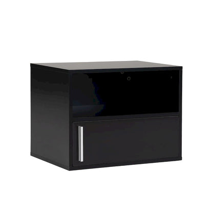 Wall-Mounted Wood Nightstand with Swing Door (Set of 2)