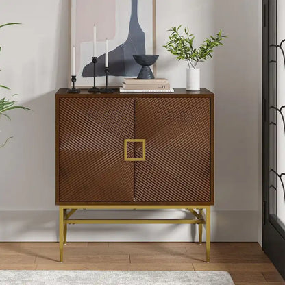 Uirich34Tall2-DoorModernAccentCabinetwithAdjustableShelves by HULALA HOME