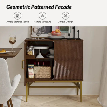 Uirich34Tall2-DoorModernAccentCabinetwithAdjustableShelves by HULALA HOME