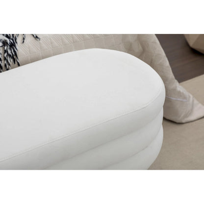 Upholstered Storage Bench with Wooden Legs
