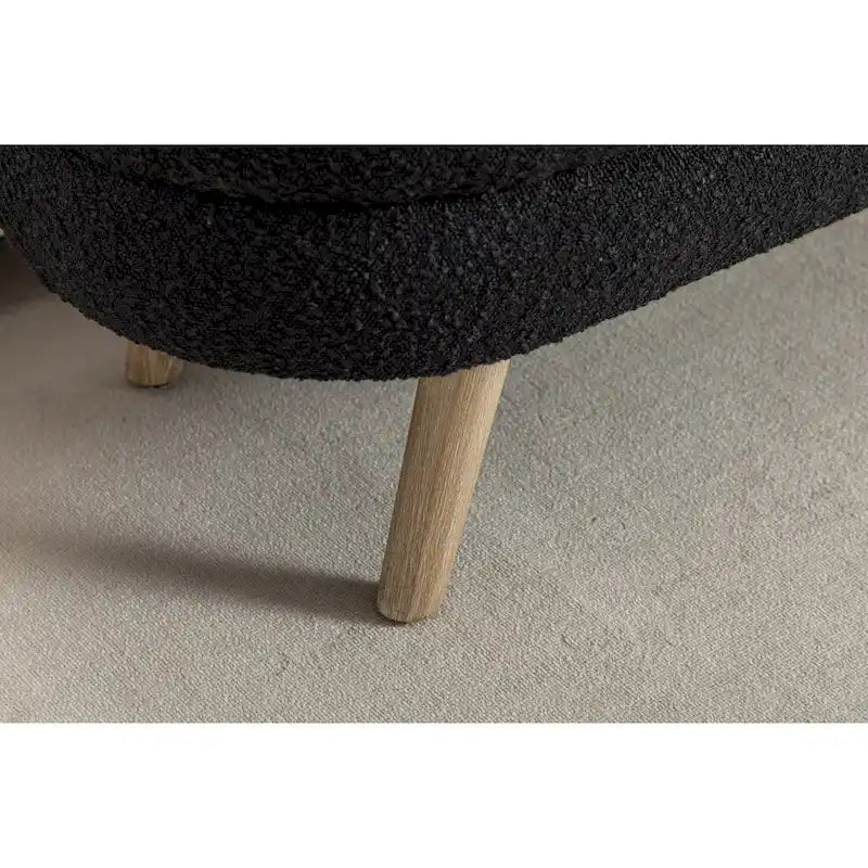 Upholstered Storage Bench with Wooden Legs