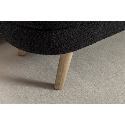 Upholstered Storage Bench with Wooden Legs