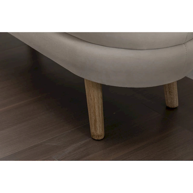 Upholstered Storage Bench with Wooden Legs