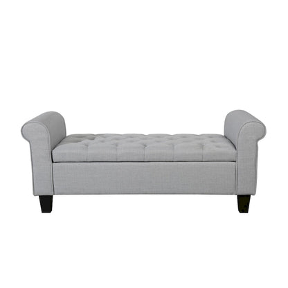 Porthos Home Theon Fabric Flip Top Button Tufted Storage Bench