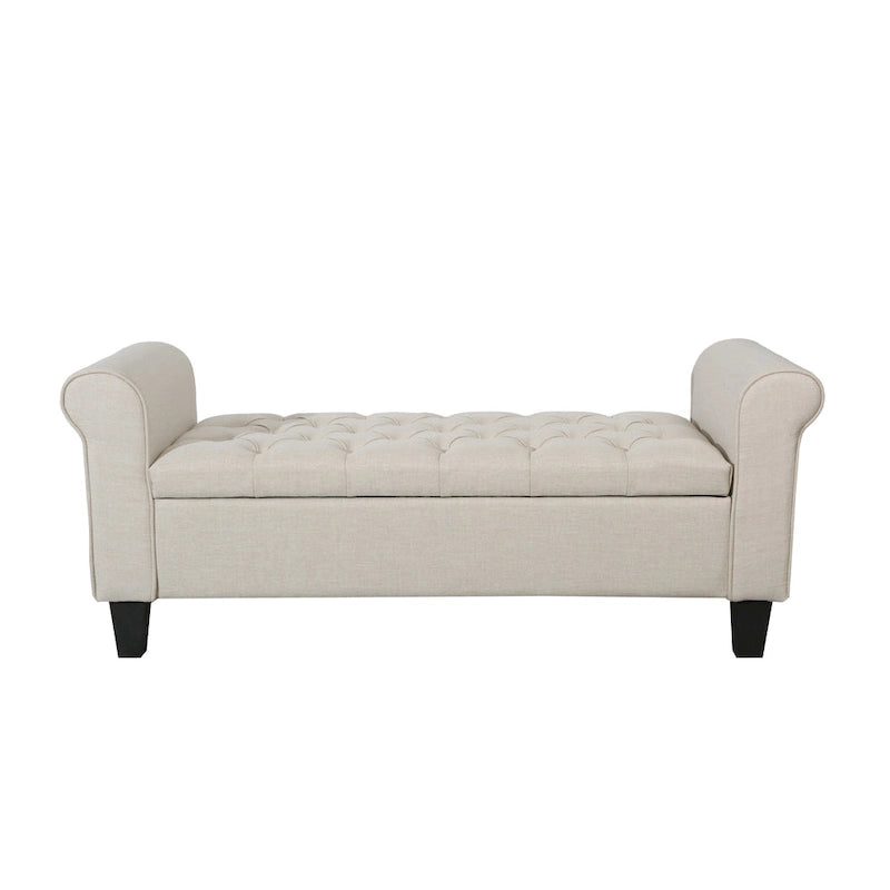 Porthos Home Theon Fabric Flip Top Button Tufted Storage Bench