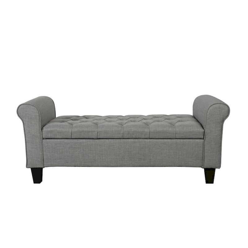 Porthos Home Theon Fabric Flip Top Button Tufted Storage Bench