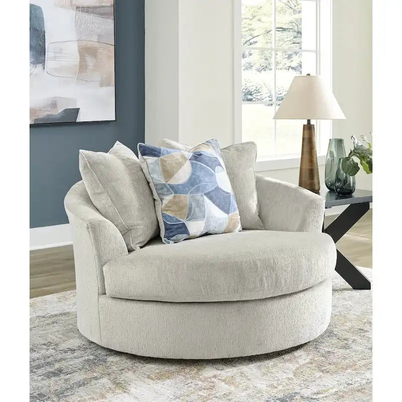 Signature Design by Ashley Maxon Place Oversized Swivel Accent Chair - 56W x 55D x 35H