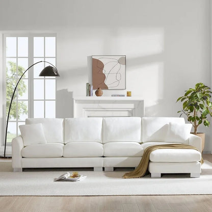 Oversized Sectional Couch with Chaise Lounge, L-shaped Chenille Sectional Sofa for Living Room,Apartment,Office