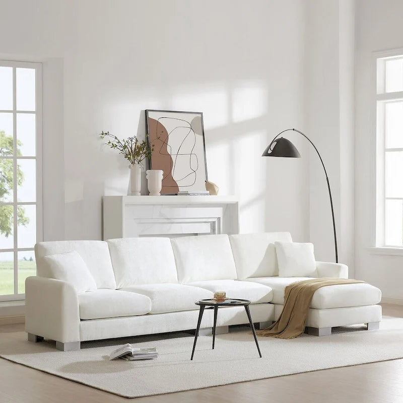 Oversized Sectional Couch with Chaise Lounge, L-shaped Chenille Sectional Sofa for Living Room,Apartment,Office