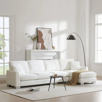 Oversized Sectional Couch with Chaise Lounge, L-shaped Chenille Sectional Sofa for Living Room,Apartment,Office