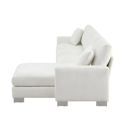 Oversized Sectional Couch with Chaise Lounge, L-shaped Chenille Sectional Sofa for Living Room,Apartment,Office