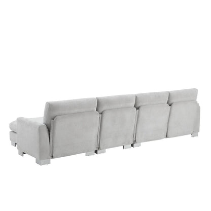 Oversized Sectional Couch with Chaise Lounge, L-shaped Chenille Sectional Sofa for Living Room,Apartment,Office