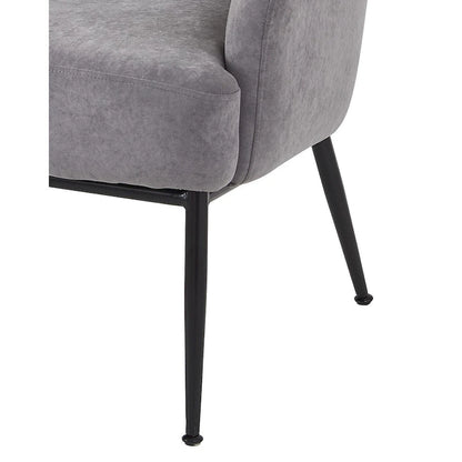 Slope Arm Mid Century Velvet Indoor Accent Chair