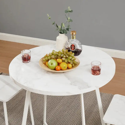 Javlergo 31.5 Round Dining Table Modern Leisure Table with Metal Leg