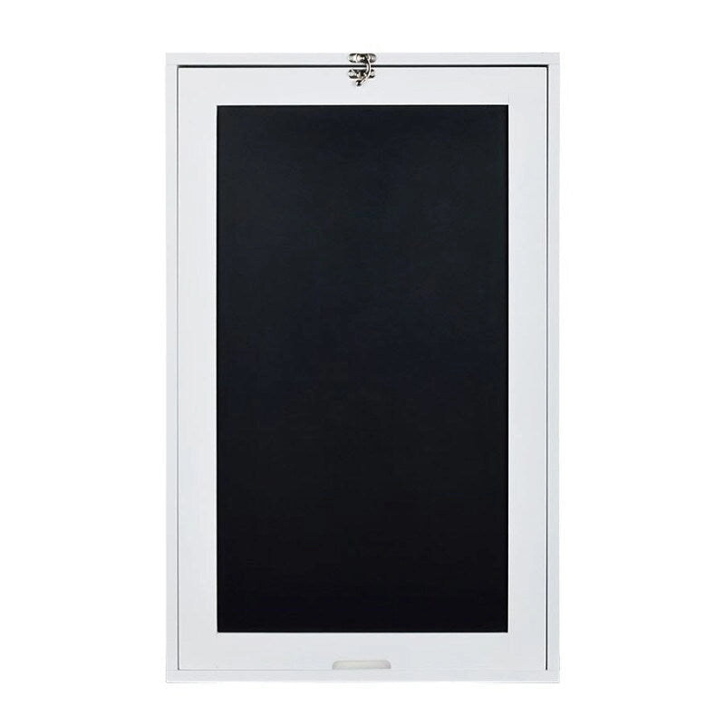 Utopia Alley Fold Down Desk Table Wall Cabinet With Chalkboard, White