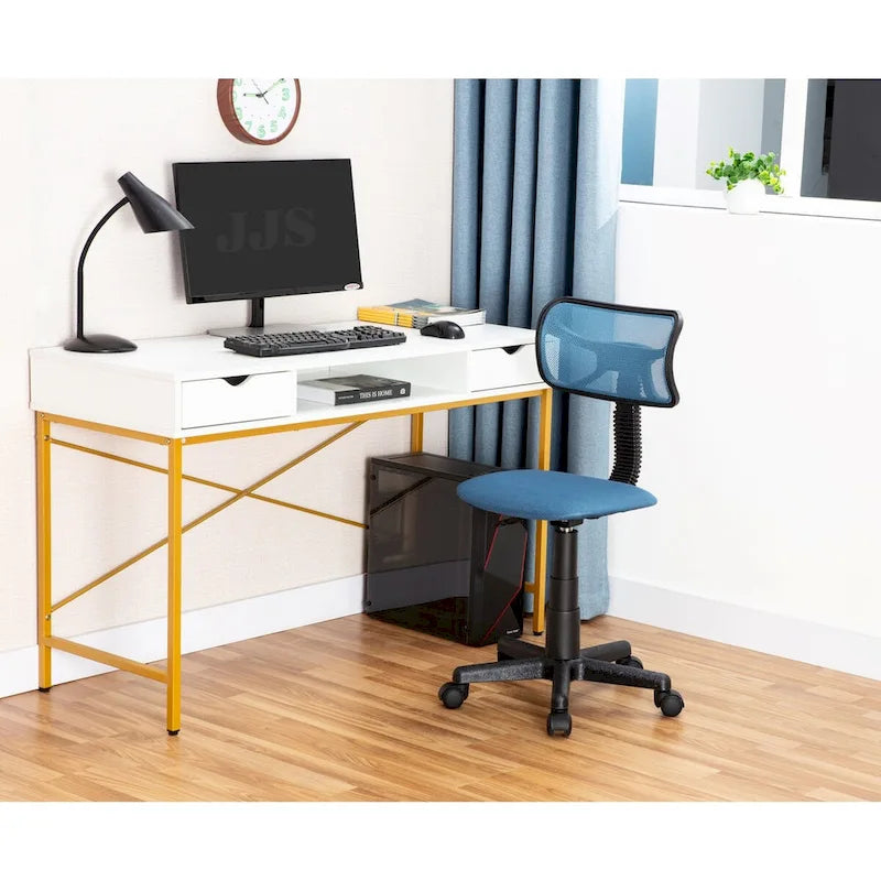 JJS 48' Writing Desk with Drawers, Contemporary Home Office Large Computer Laptop Workstation with Storage