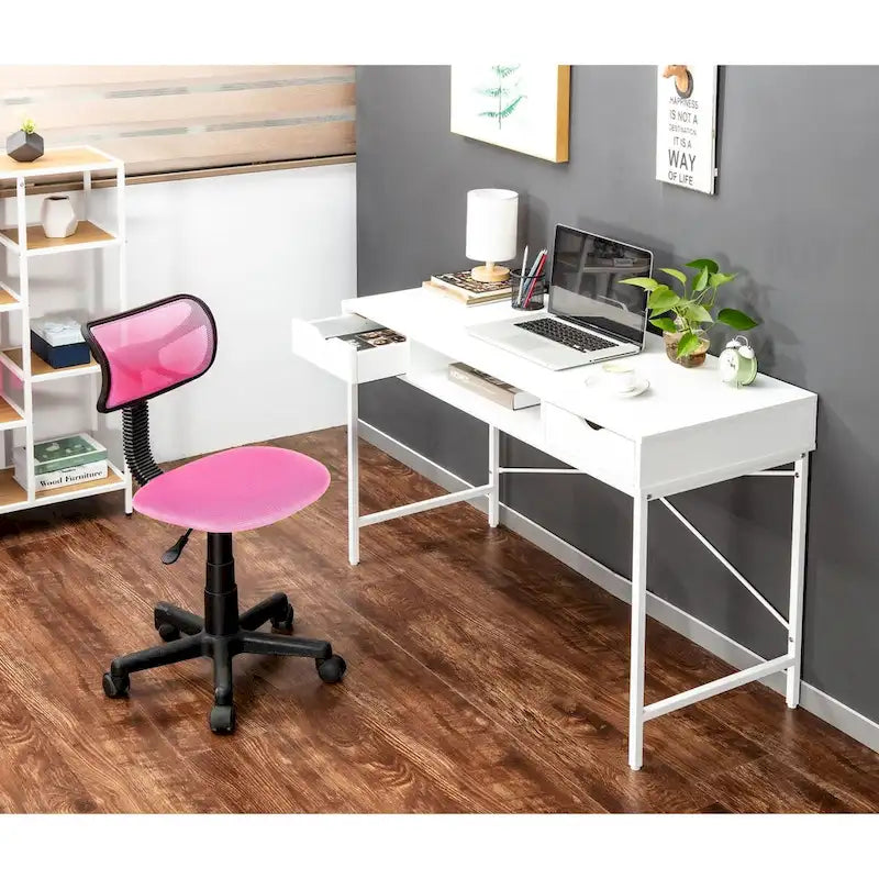 JJS 48' Writing Desk with Drawers, Contemporary Home Office Large Computer Laptop Workstation with Storage