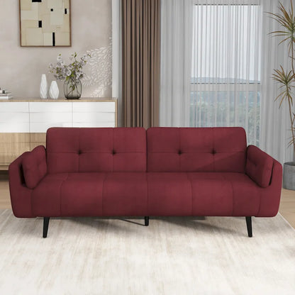 Convertible Futon Sofa Reclining Adjustable Back Couch Bed Sleeper