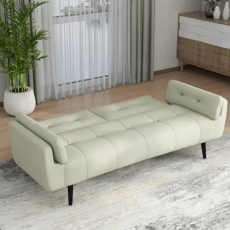 Convertible Futon Sofa Reclining Adjustable Back Couch Bed Sleeper