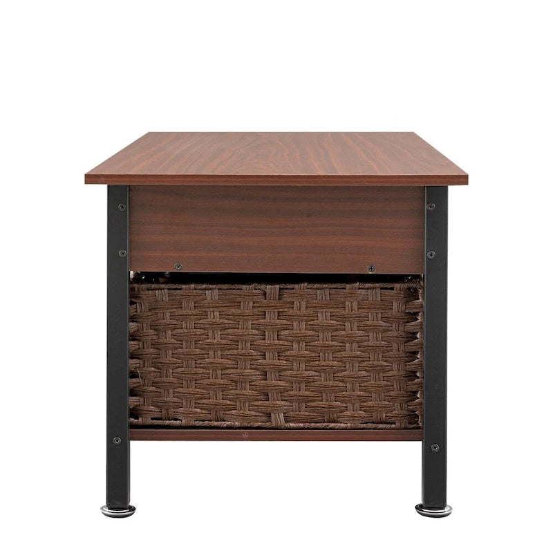 Metal Coffee Table with a Lifting Table and Hidden Storage Space