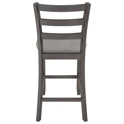 5 PCS Wooden Counter Height Dining Set with Padded Chairs and Storage Shelving