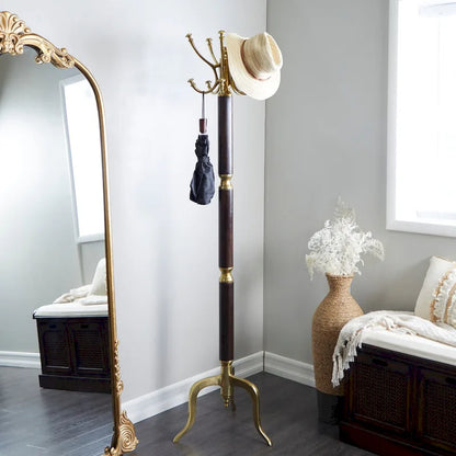 Aluminum Metal Coat Rack - Silver or Gold - Roche River Decor