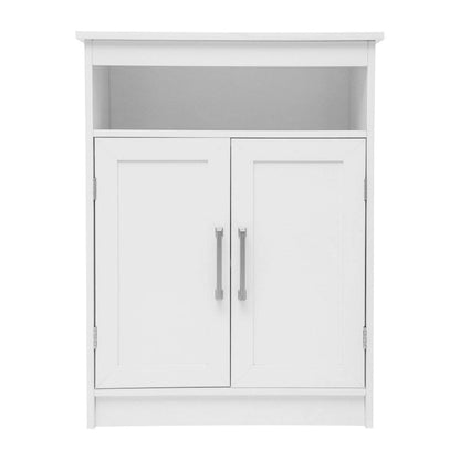 Floor Cabinet Storage Organizer with Magnetic Closure Doors and Shelves