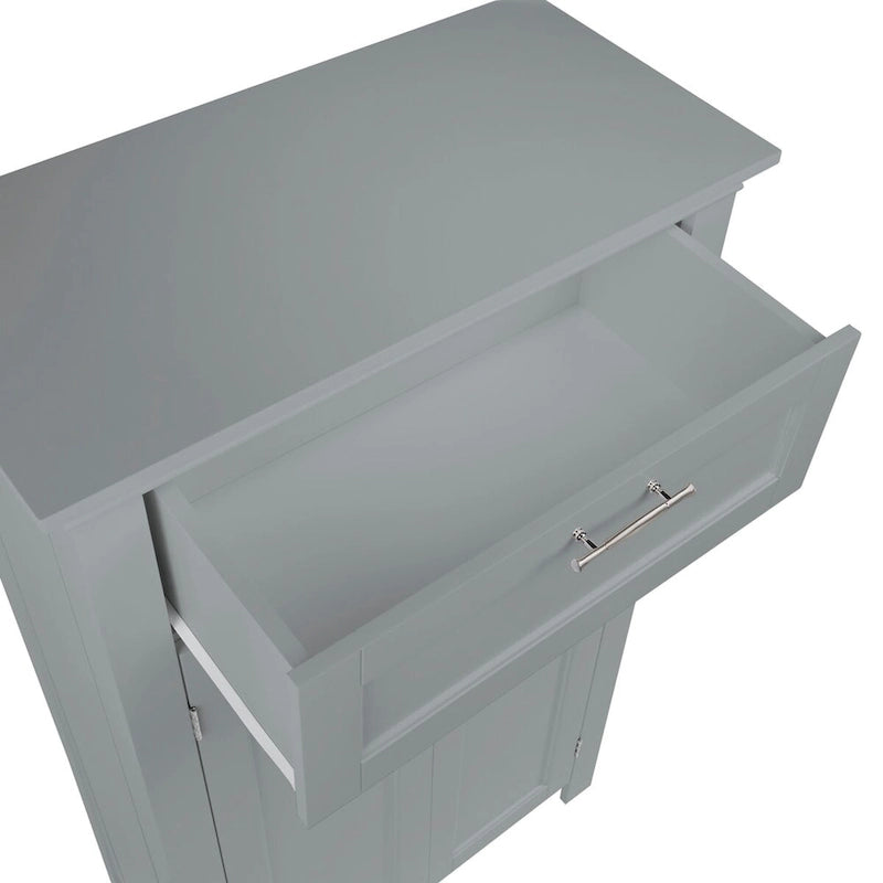 RiverRidge Somerset Two-Door Bathroom and Laundry Storage Cabinet with Drawer and Adjustable Shelf - Gray - N/A