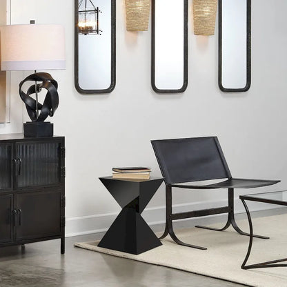 Modern Acrylic Accent End Table, Outdoor Side Tables - 18.11H x 12.6W x 12.6L