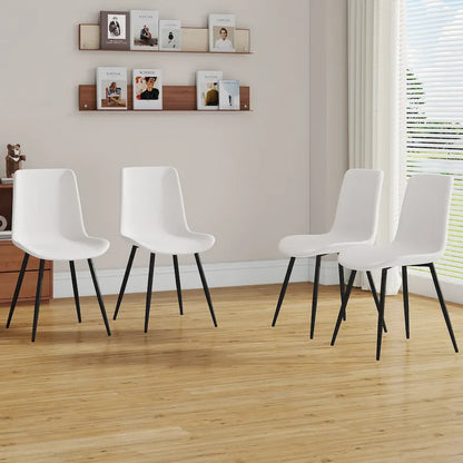 Dining Chairs Set of 4 Modern Kitchen Artificial Leather Chairs