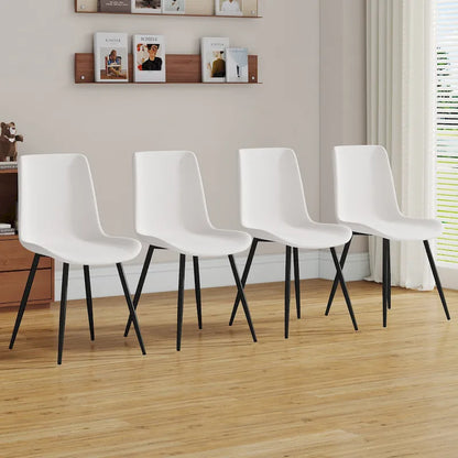 Dining Chairs Set of 4 Modern Kitchen Artificial Leather Chairs