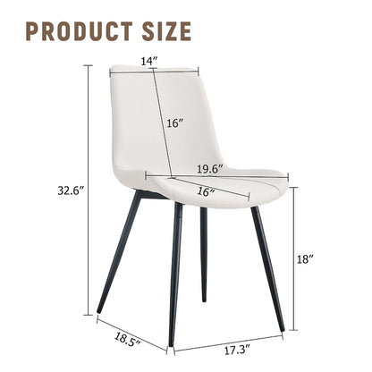 Dining Chairs Set of 4 Modern Kitchen Artificial Leather Chairs