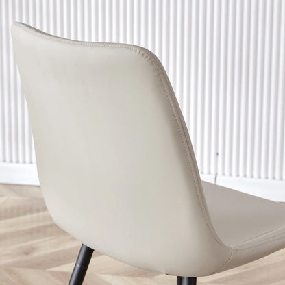 Dining Chairs Set of 4 Modern Kitchen Artificial Leather Chairs