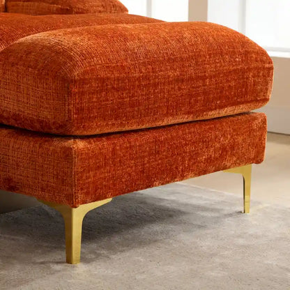 UNITED Modern Large chenille Fabric U-Shape Sectional Sofa