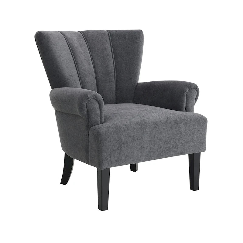 Upholstered Accent Chairs, Armchair Club Chair With Wooden Leg For Living room, Bedroom Reading Room