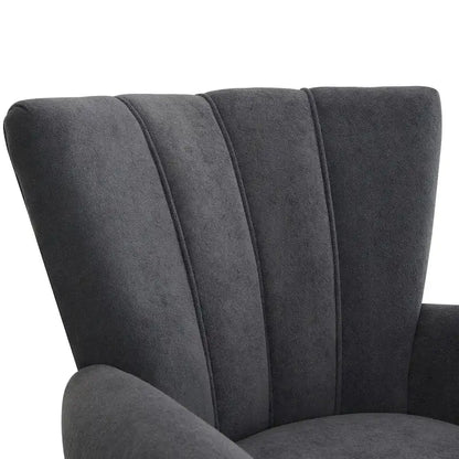 Upholstered Accent Chairs, Armchair Club Chair With Wooden Leg For Living room, Bedroom Reading Room