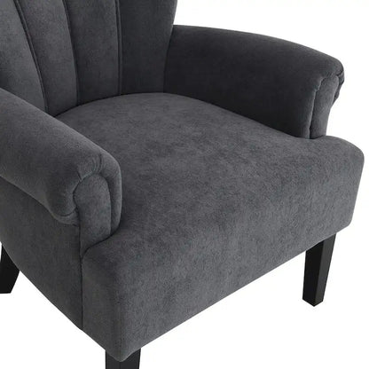 Upholstered Accent Chairs, Armchair Club Chair With Wooden Leg For Living room, Bedroom Reading Room