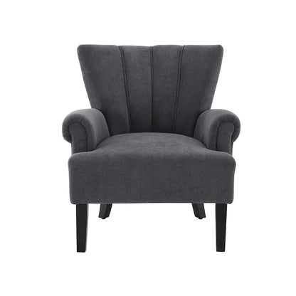 Upholstered Accent Chairs, Armchair Club Chair With Wooden Leg For Living room, Bedroom Reading Room