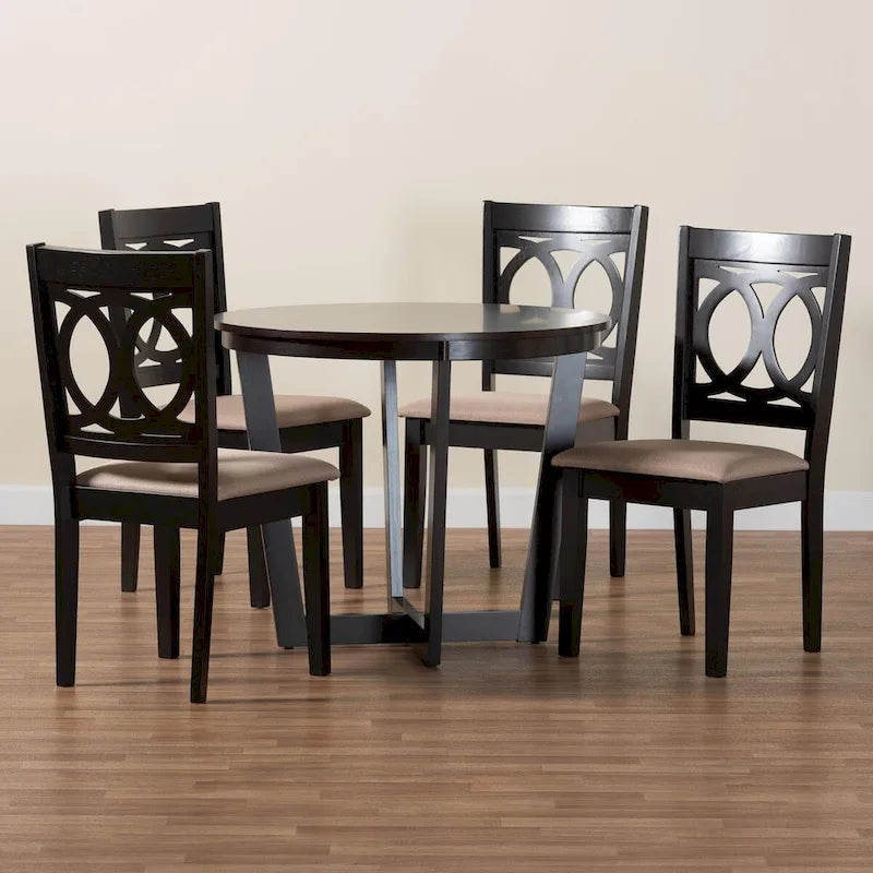 Kara Modern Wood 5-Piece Dining Set