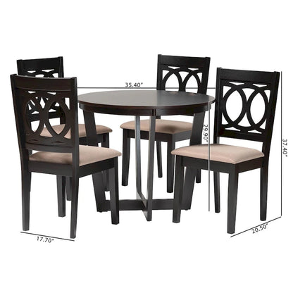 Kara Modern Wood 5-Piece Dining Set