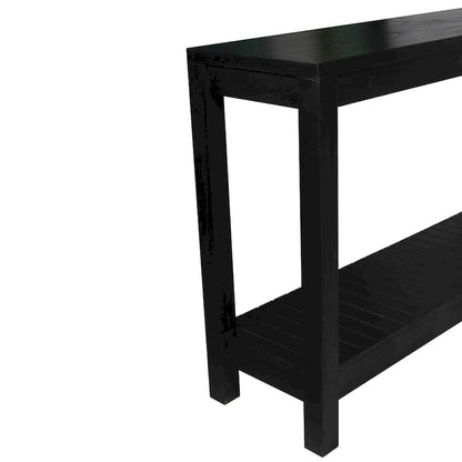 Petter Solid Wood Console Table with Shelf by East at Main